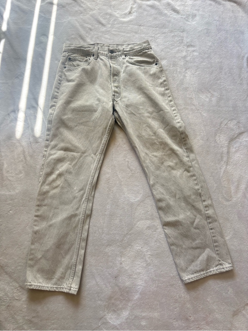 Levi's Men's Light Gray Straight Jeans